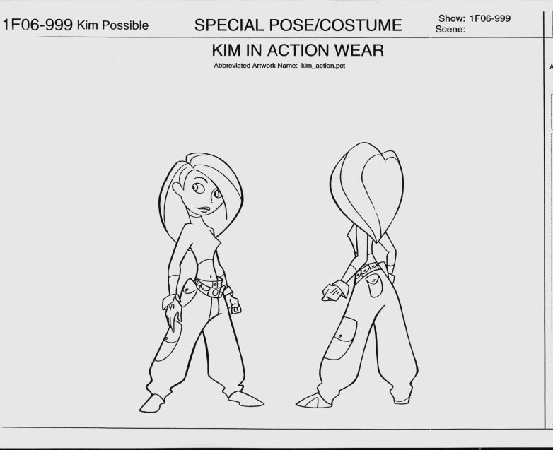 Disney-Kim Possible Character Sheets