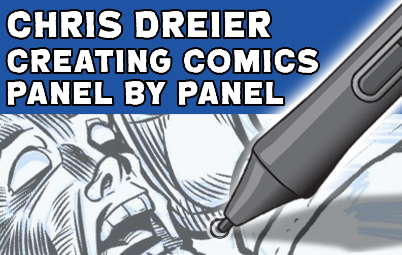 Creating Comics Panel by Panel cover to Freaks & Gods by Chris Dreier