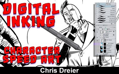 Digital Inking Comics | Character Figure Speed Art | Clip Studio Paint by Chris Dreier