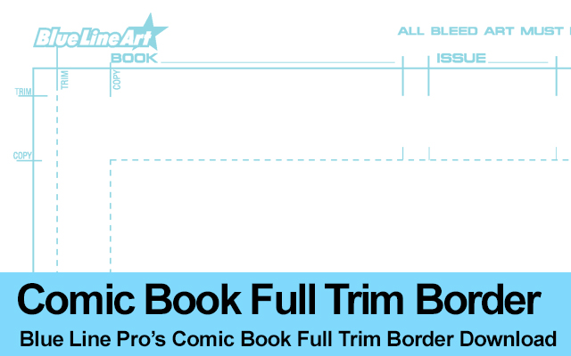 Blue Line Comic Book Full Trim Border Download