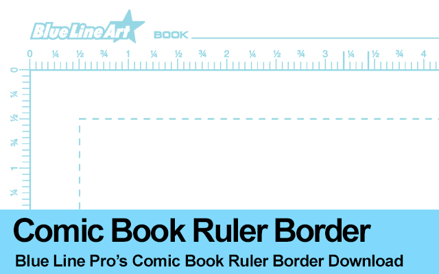 Blue Line Comic Book Ruler Border Download