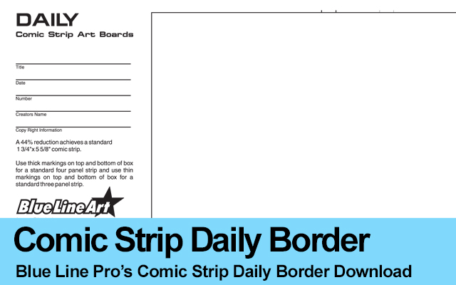 Blue Line Comic Strip Daily Border Download