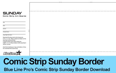 Blue Line Comic Strip Sunday Border Download