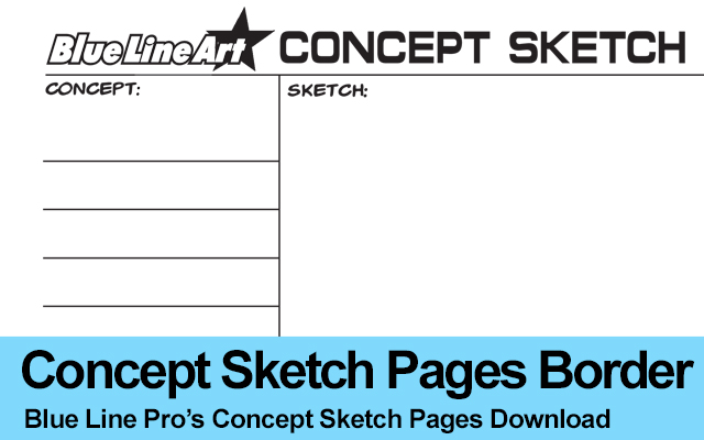 Blue Line Concept Sketch Pages Download