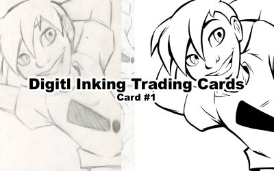 Digital Inking Trading Cards with Manga Studio part 1