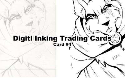 Digital Inking Trading Cards with Manga Studio part 4