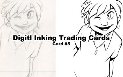 Digital Inking Trading Cards with Manga Studio part 5