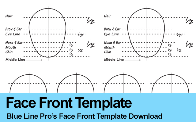 Drawing Face Front Template Download