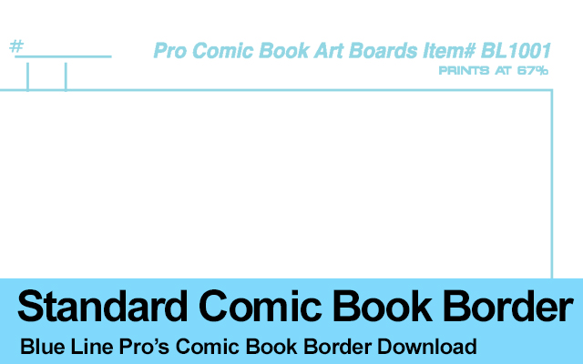 Blue Line Pro Comic Book Standard Border Download