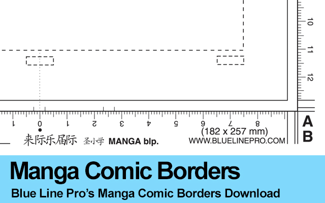Blue Line Small Manga Comic Book Border