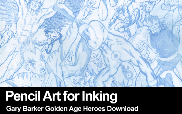 Pencil Art for Inking Golden Age Jam